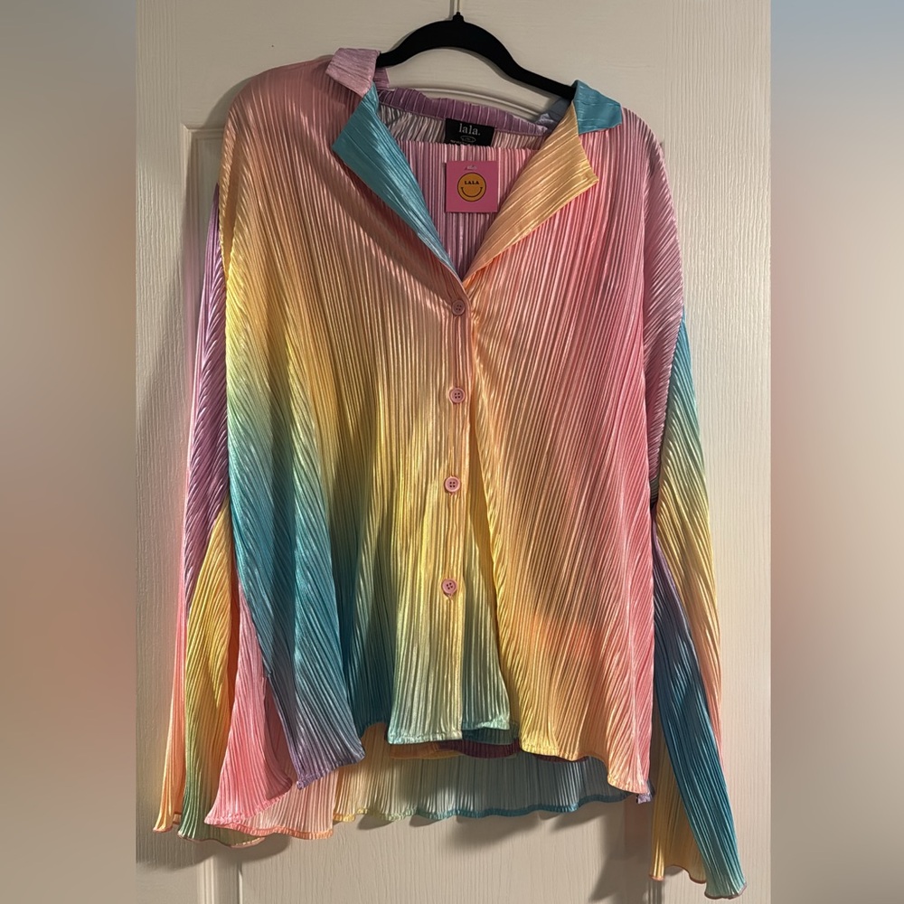 NWT Dressed in Lala Plisse Set